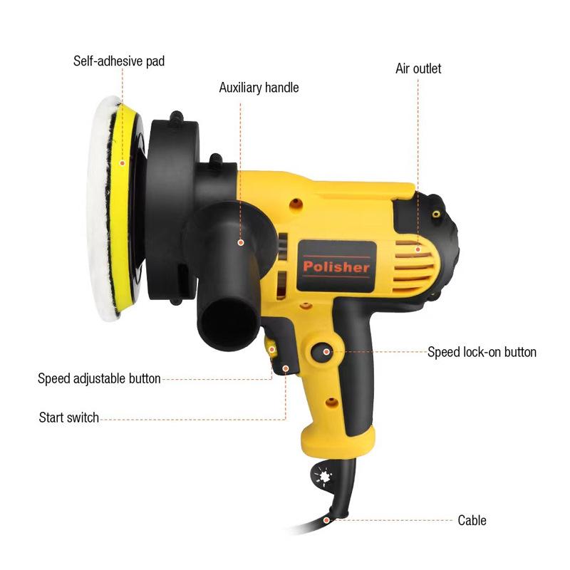 Electric Car Polisher: Waxing, Scratch Repair, Glazing, and Grinding Tool