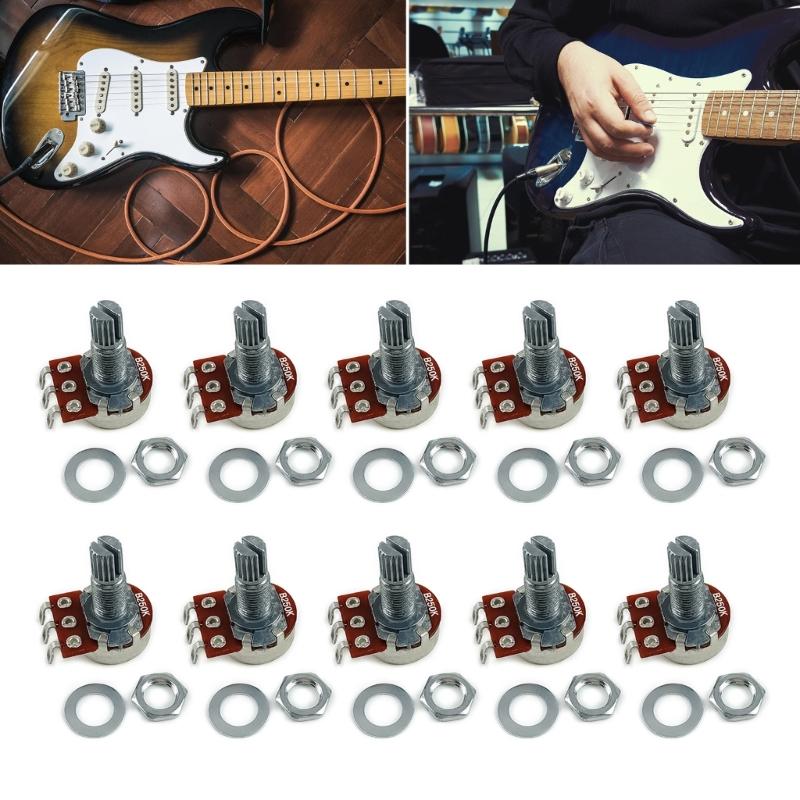 Pack of 10 Small Guitar 18mm Potentiometers 18mm Height Guitar Taper Pots Guitar Taper Pots for Volumes Tone Control