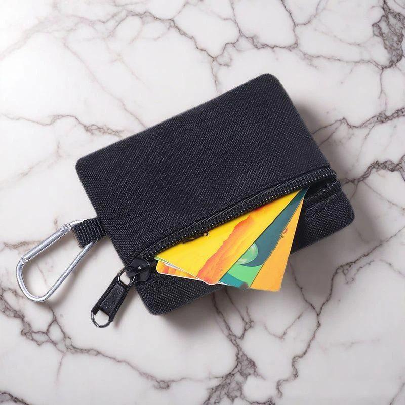 Wasserdichte Leichte Oxford Mini Taktische Tasche Karabiner Reißverschluss Schlüsselhalter Münz-Kartenbeutel Outdoor Wandern Herren Geldbörse