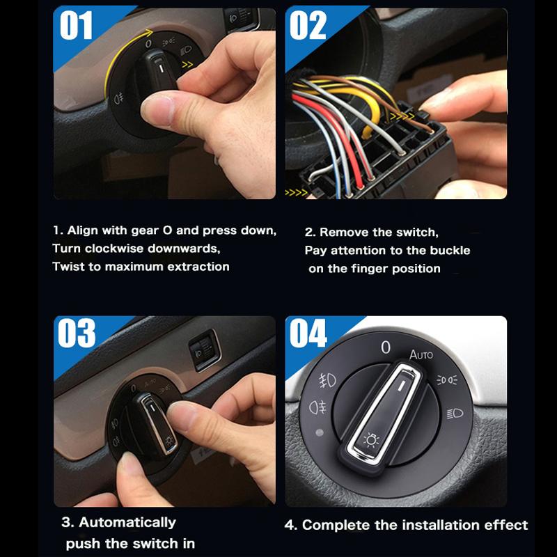 Automatic Headlight Switch Sensor For VW Beetle Passat B5 B7 Transporter T5 Tiguan Jetta MK6 Golf 4 6 Accessories Automatic Head