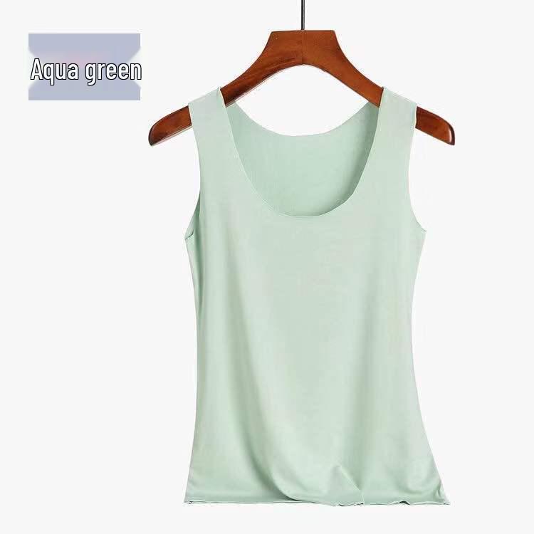 Women's Slim Fit Seamless Tank Top - Solid Color Sleeveless Base Layer for Spring, Summer, Autumn