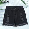 WTEMPO Denim Shorts Ladies Summer Loose High Waist Shorts Breathable Slim Wide Leg Pants