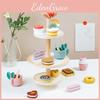 Food Wooden Dessert Stand With Three Layers For Kid Learning And Interactive Fun