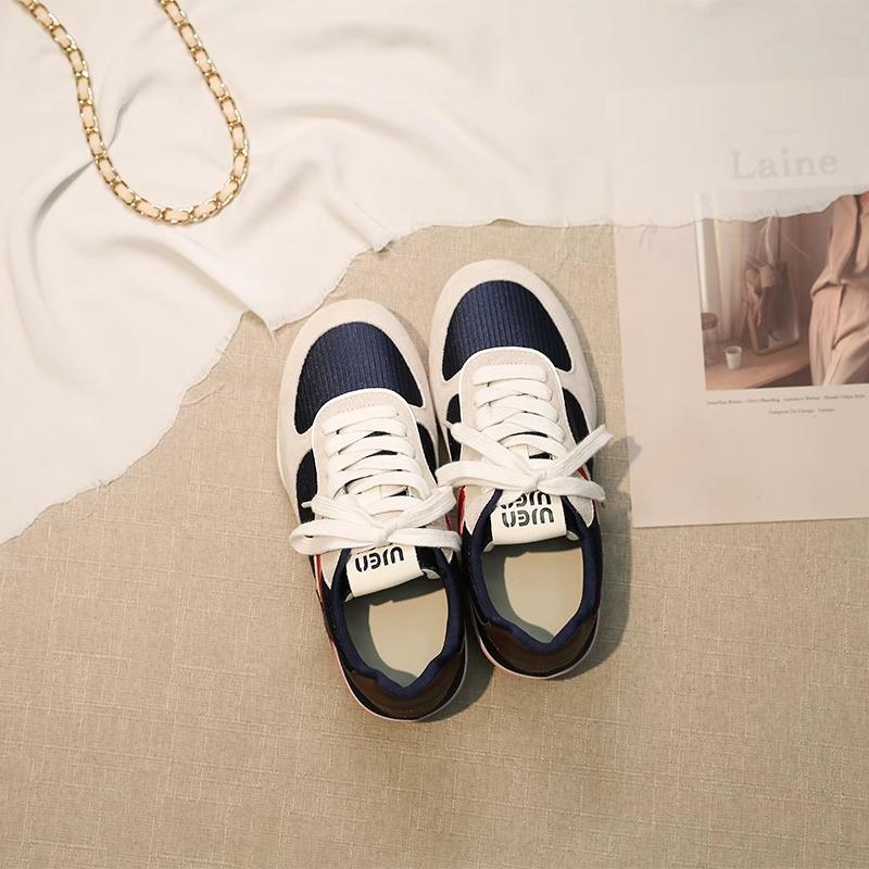 Japanese sports shoes women's 2025 spring new lace-up casual shoes show feet small mesh breathable retro flat-bottomed German training shoes