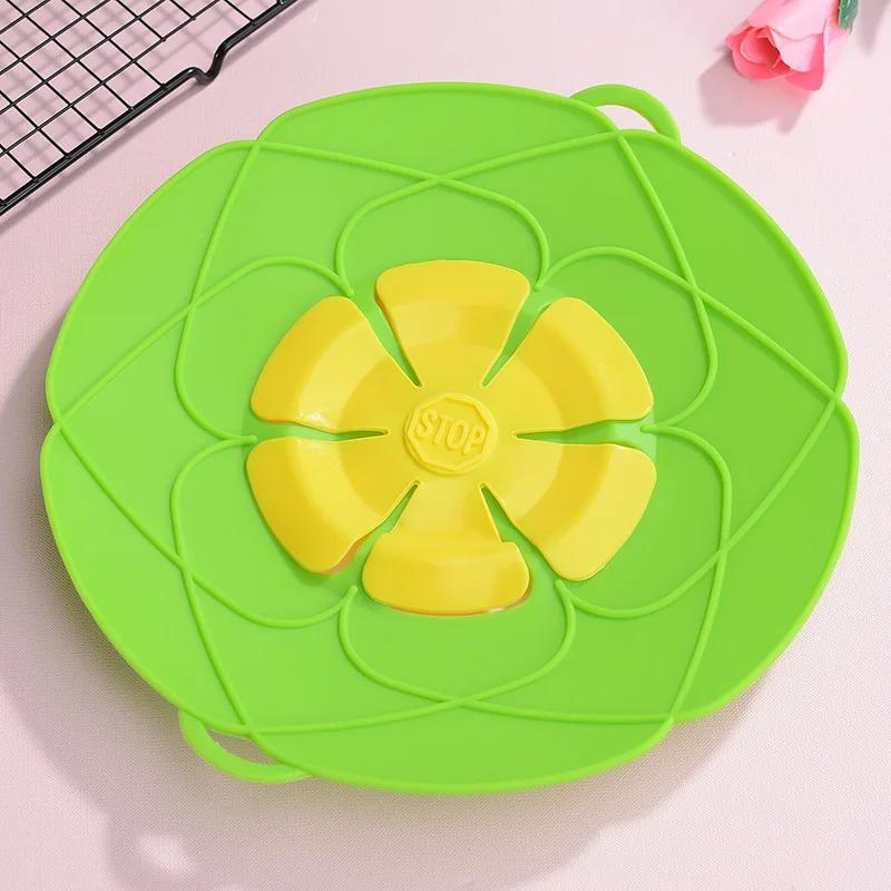 26CM Heat-Resistant Silicone Lid Spill Stopper Cover for Pot Pan Multi-Purpose Kitchen Accessories Cooking Tools Microwave Safe