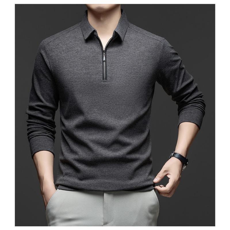 Men S Half Zip Long Sleeve Polo Shirt Casual Fashion Top