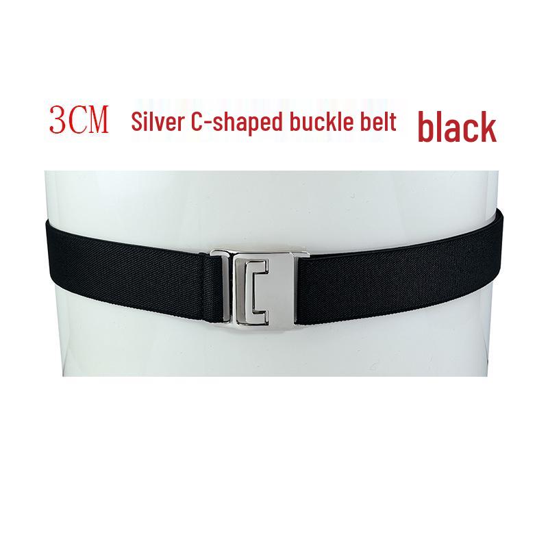 3cm Unisex Elastischer Bund Gürtel: Bequemes, nicht einschneidendes Gummiband für Hemden, Röcke und Oberbekleidung