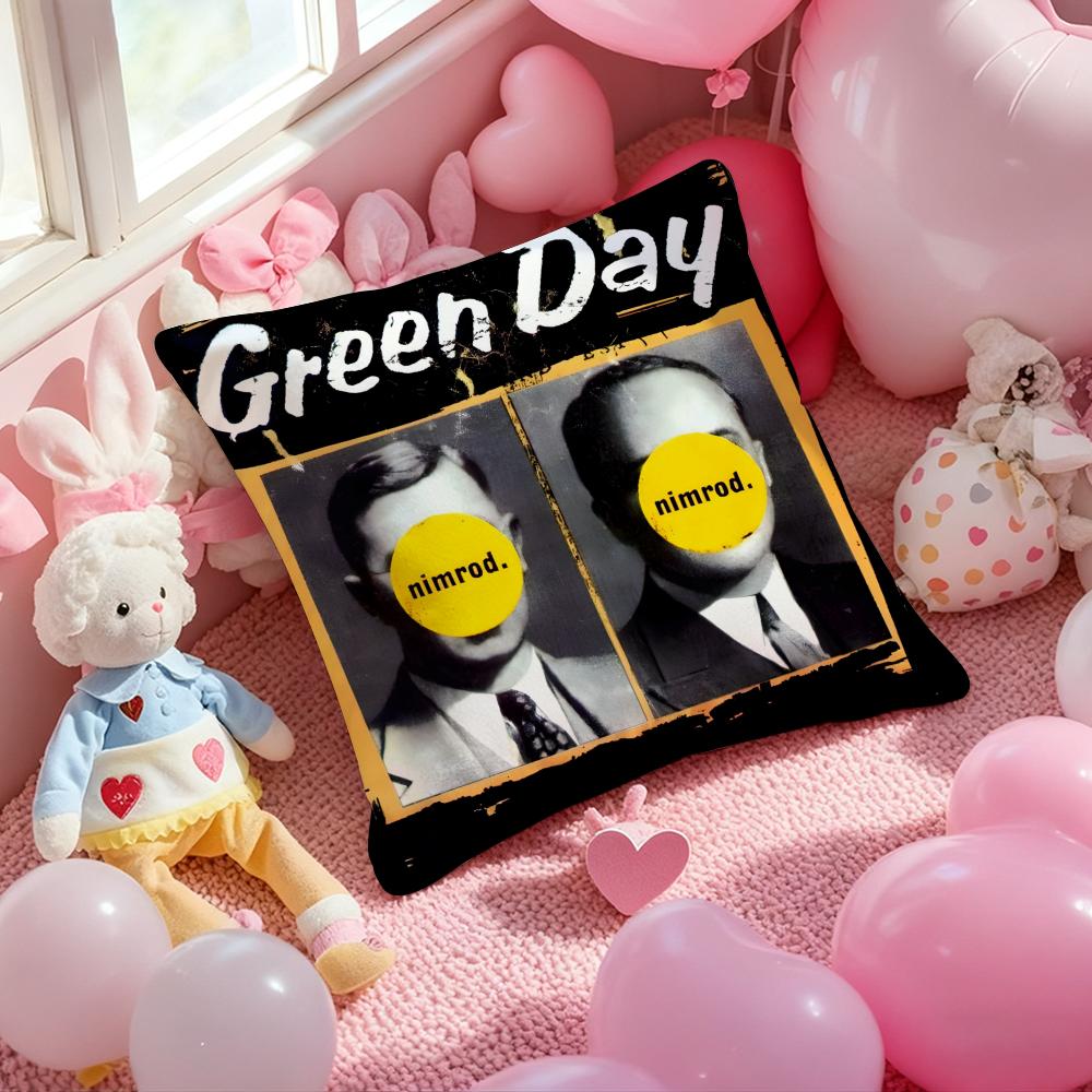 G-Green D-Day Band Album Pillow Case Soft Plush Fabric Double-Sided Printed Cushion Cover Warm Winter Sofa Pillow Case