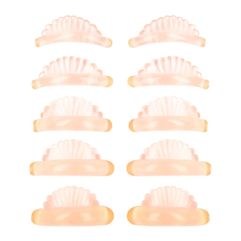 5Pairs Eyelash Perm Pads Silicone Lash Lifting Rods Shell-shape 3D Eyelash Extension Curler Lash Perm Shield Makeup Accessorie