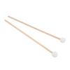 2PCS Bell Mallet Maple Handle Rubber Head Wonderful Sound Quality Xylophone Mallet for Marimba White
