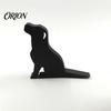 Sturdy Wooden Door Stopper Non-Slip Decorative Doorstop, 3D Printed Animal Wedge, Cat Silhouette Wedge Puppy Design for Bedroom Home Decor