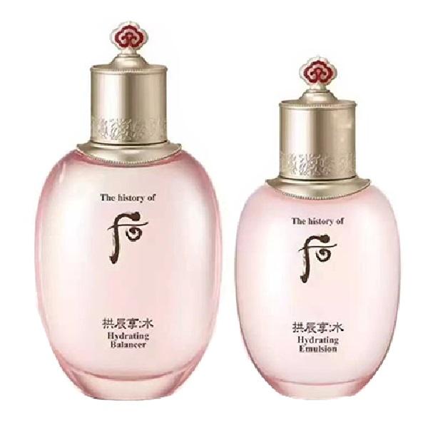 The history of whoo Gong Jin Hyang Soo Hydrating Balancer & Emulsion Duo Set Balancing Toner 150ml+Hydrating Emulsion 110ml