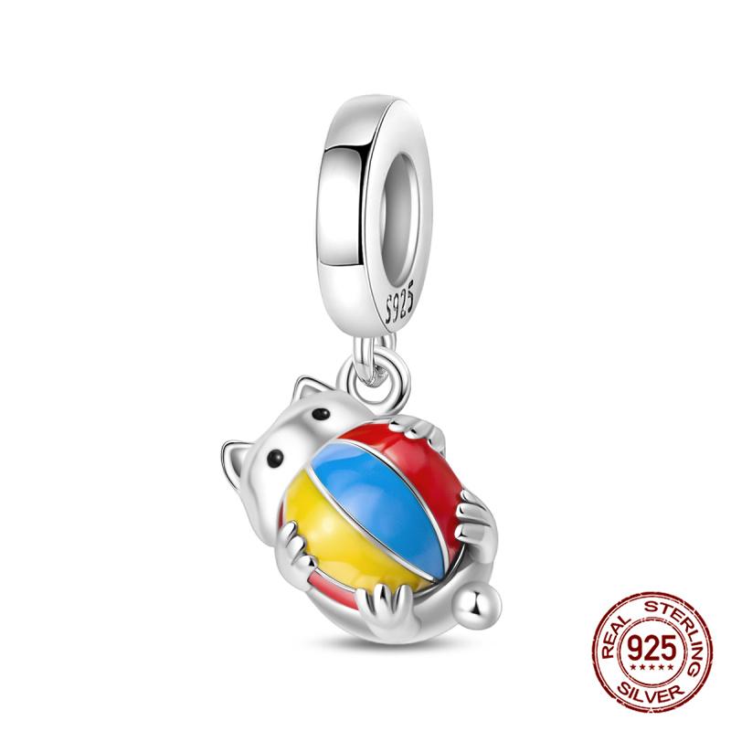100% 925 silver Animal Series Bulldog Zebra Squirrel Charms Fit Original 925 Bracelet DIY Jewelry Making Women Gift