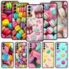 Cute Macarons Dessert Case For Samsung Galaxy S22 S21 S20 Ultra FE 5G S24 S9 S10 Plus S23 S10E Silicone Phone Cover