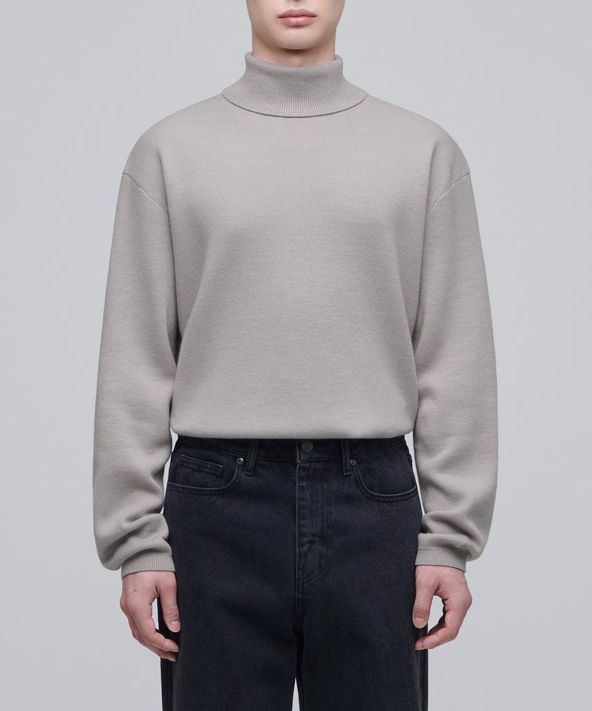 Musinsa Standard Minimal Turtleneck Knit [Mushroom]