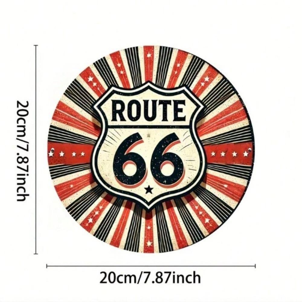 Vintage Metal Sign Route 66 Retro Decor Bar Home