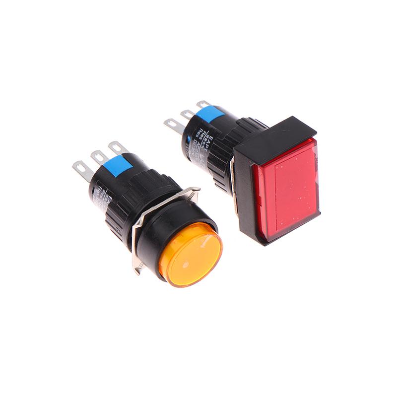 16Mm La16Y/J/F-11 Ab6-Mr Round Rectangle Self-Reset Push Button Switches Power Switch 1No1Nc