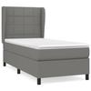 3127934 vidaXL Bed with Box Spring and Mattress Dark Grey 90x200 Cm Fabric