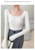 Chic Age-Defying Color-Block U-Neck Cashmere Sweater for Women - Slim Fit, Thick Knit Jacquard.