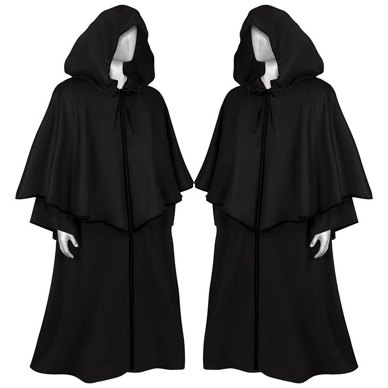 Płaszcz Czarodzieja Grim Reapera z Długim Rękawem i Kapturem - Kostium na Halloween i Cosplay