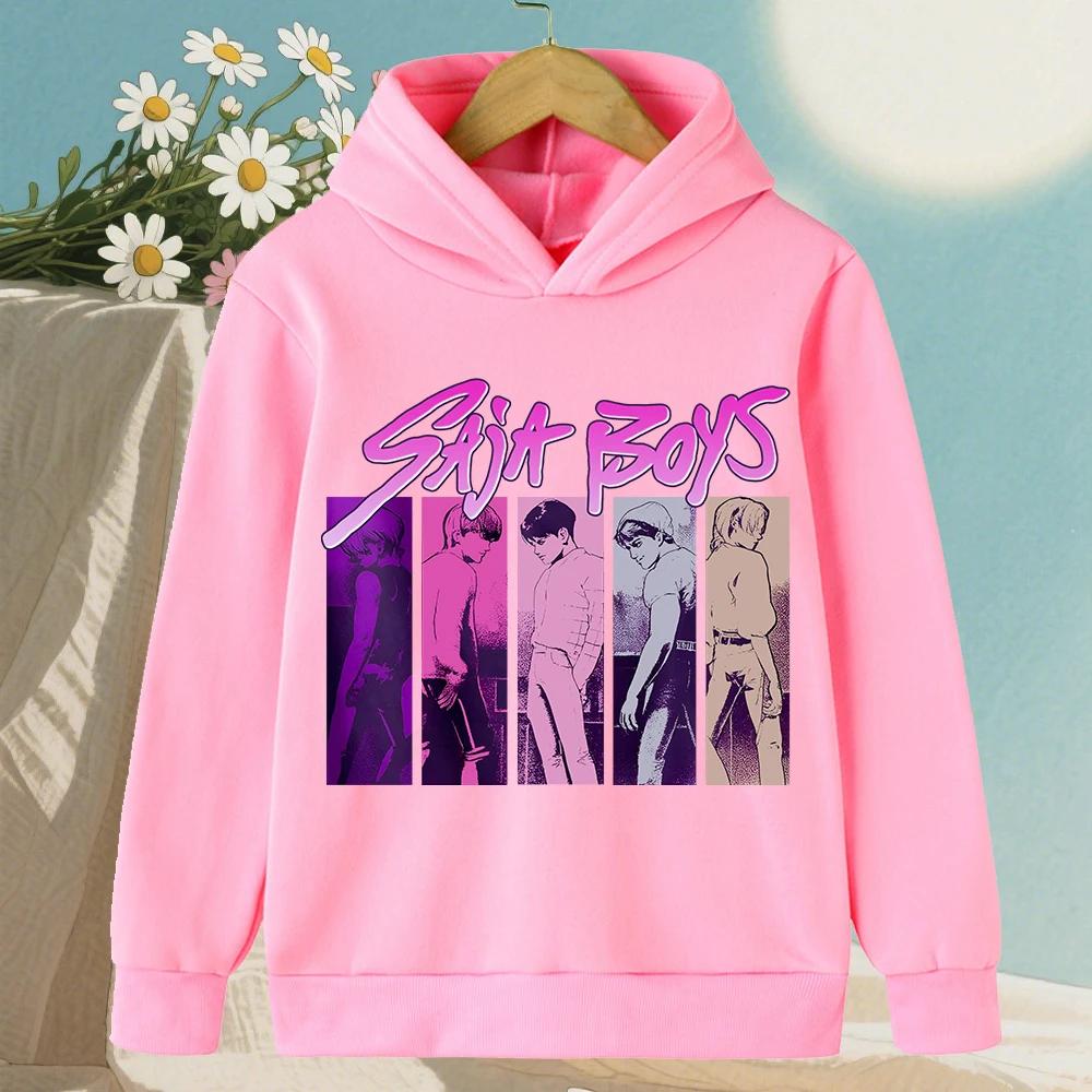 KPop Lovec démonů Saja Chlapci Kreslené Dívky Chlapec Teplá Dětská Mikina s kapucí Korejská Vlna Móda Ležérní Topy Ležérní Oblečení