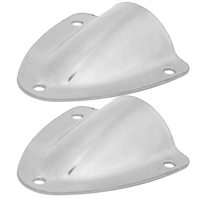 2 Stück Muschelschalen-Entlüftung Kabeldurchführung Schutzabdeckung Polierte Edelstahl-Beschläge für
