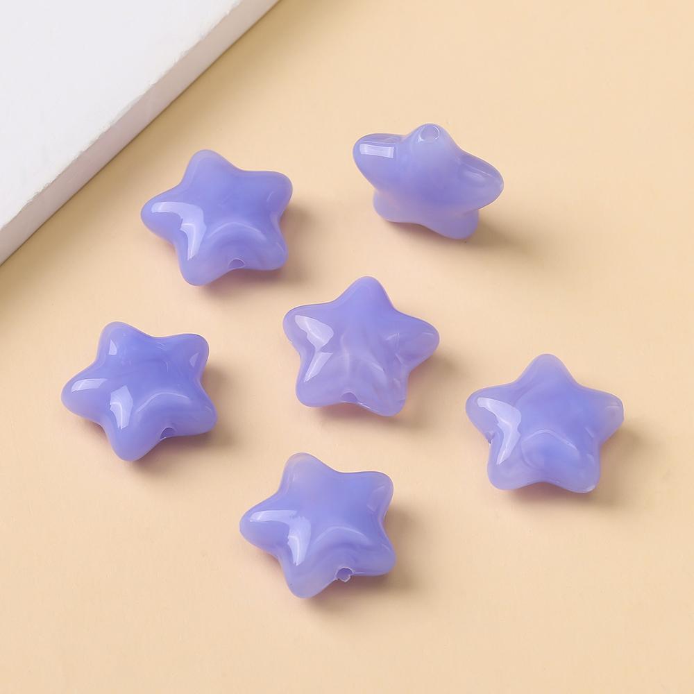 5pcs/Lots Acrylic Pentagram Beads Colored Star Shaped Spacer Loose Beads for DIY Jewelry Making Earrings Phone Chain Findings