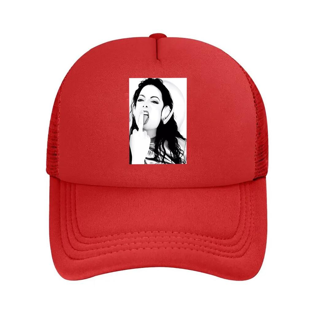 “Mystery Woman Portrait, Minimalist Art” Mesh Baseball Cap