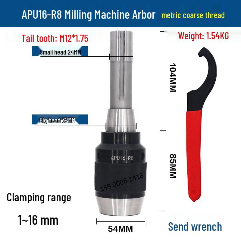 Self-Locking Tapered Tailstock Drill Chuck for CNC Lathe & Milling Machine