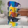Ladies' Fashion Large Frame Gradient Color Lens Glasses - Lightweight Plastic Frame Anti Glare Coating, Casual Trendy Glasses