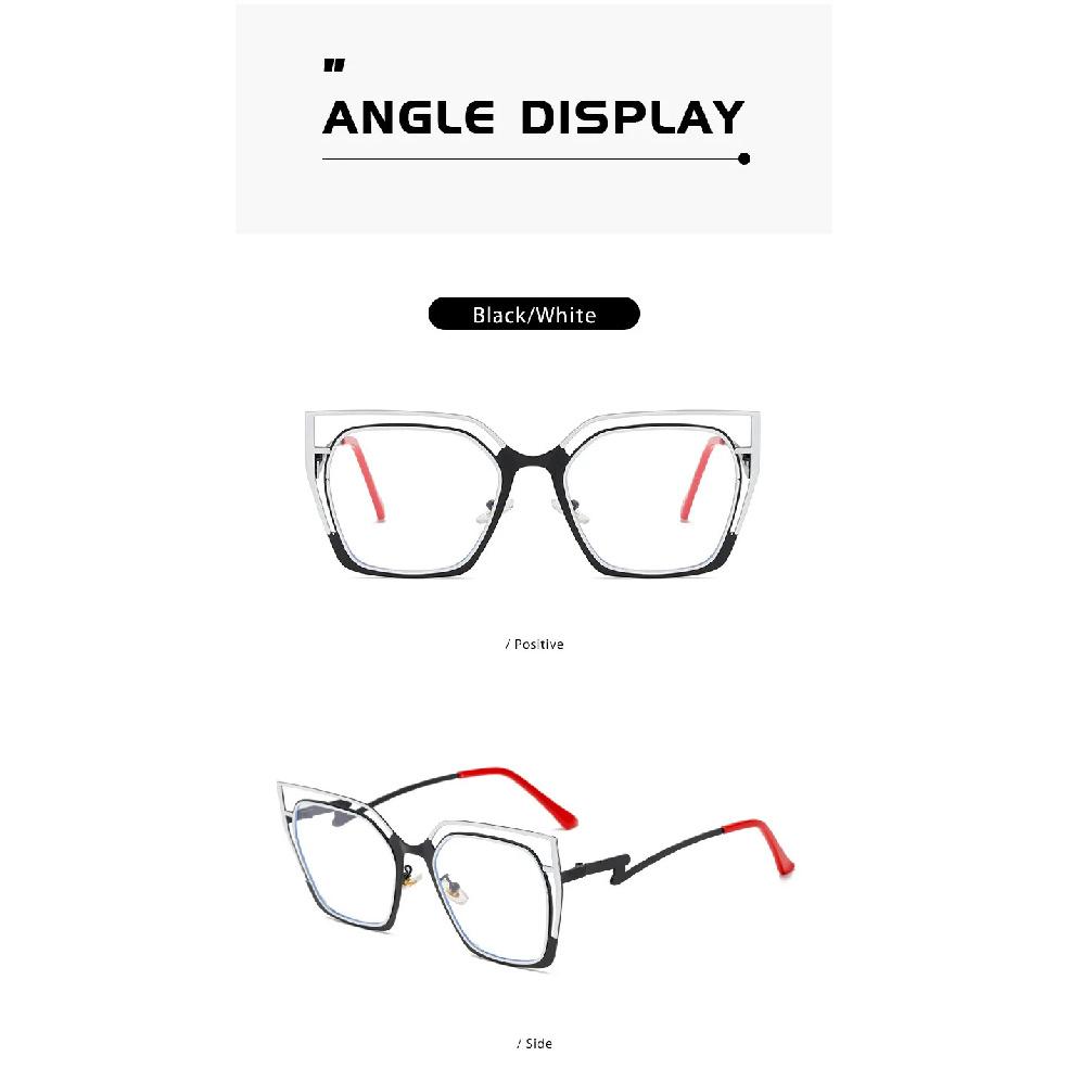 Blue Light Blocking Glasses Women Oversized Cat Eye Glasses Frame for Women with Non-prescription Lens Compuer Eyeglasses Frames