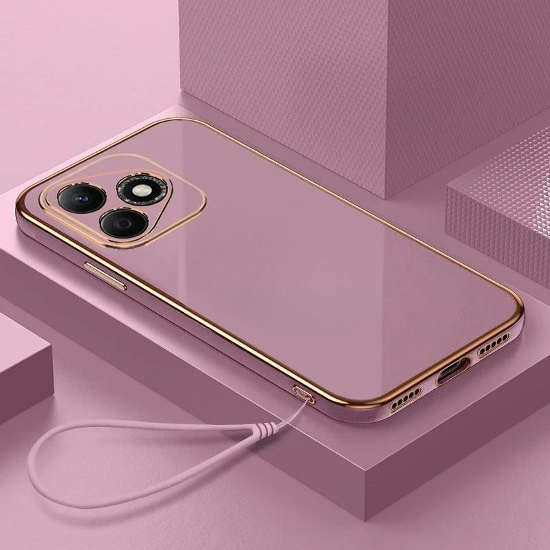 

Чехлы-протекторы для камеры с гальваническим покрытием для Honor 400 Pro для Honor 400 Lite 200 Smart 90 Мягкий силиконовый противоударный чехол с ремешком Honor 400 pro фиолетовый