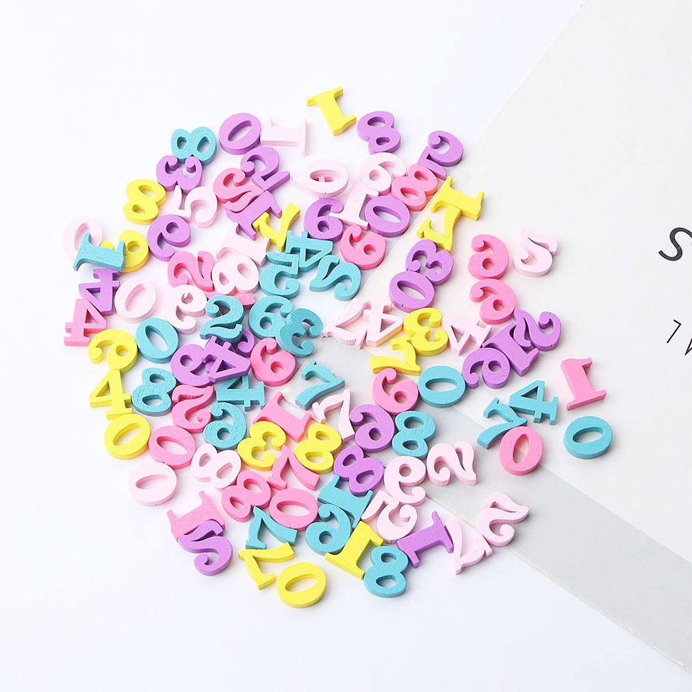 Colorful Mixed Wooden Letters DIY Home Decor Numbers