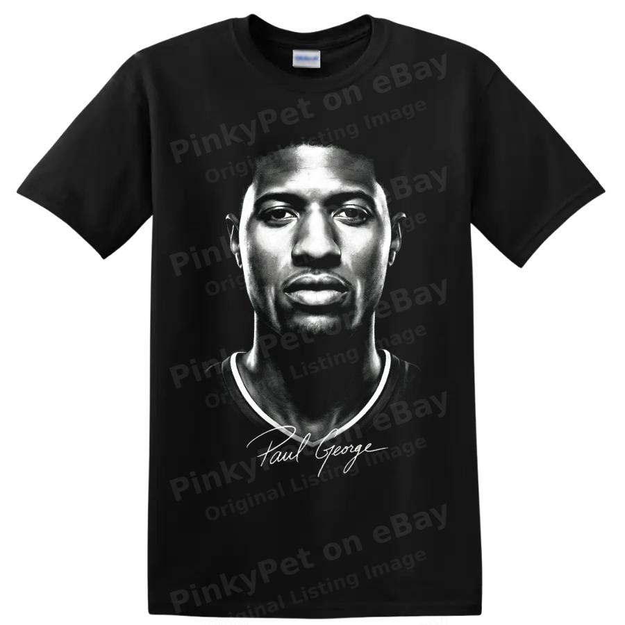 Paul George Joueur de Basket-ball Portrait T-shirt Sport Fan Graphique Tee Cadeau Art
