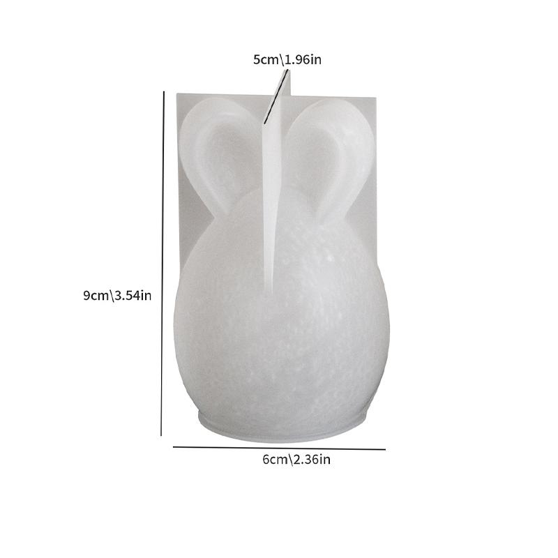 3D Easter Bunny Candle Mold Rabbit Egg Scented Candle Silicone Molds Resin Casting Silicone Mold for DIY Soap Plaster Crafts