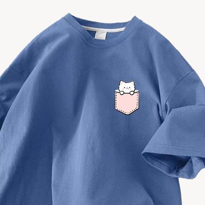 Cotton Short-sleeved T-shirt Women's 2025 Summer New Cotton Body Shirts Casual Tops