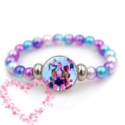 Dämonenjäger Armbänder Mädchen Mode Perlenarmband Niedliche Zeichentrickfigur Schmuck Zubehör Kinder Weihnachtsgeschenk Spielzeug