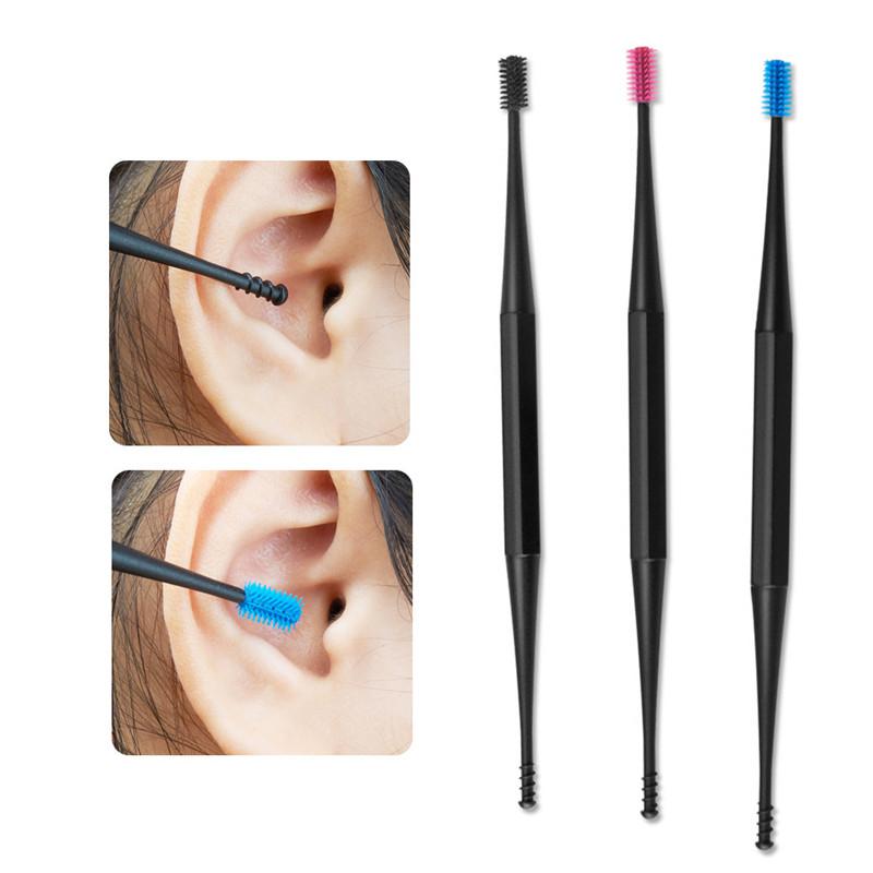 1pcs Portable Double Head Spiral Ear Scoop, Ear Canal Massage Cleaning Ear Picking Tool, Ear Digging Artifact