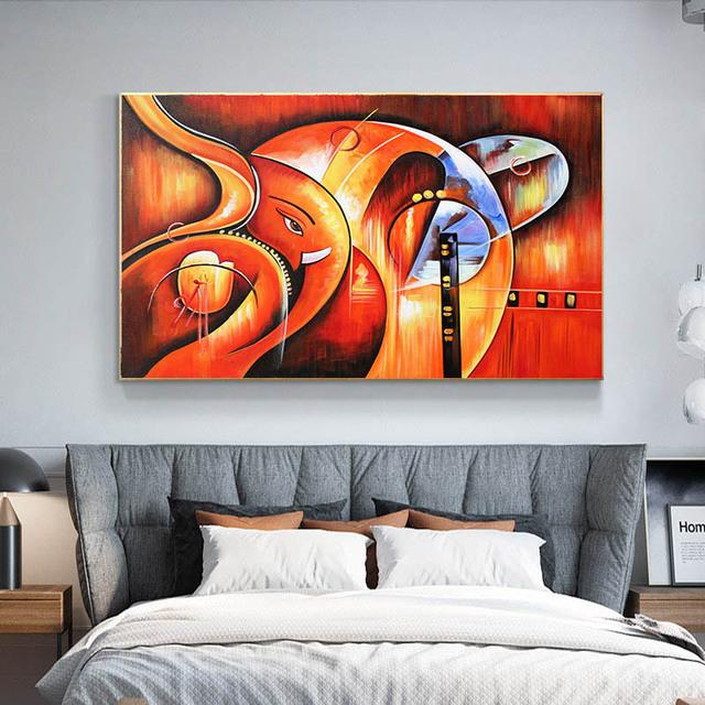Lord Shiva with Colorful Background Canvas Painting God Shiv Pariwar Posters and Prints Wall Art Pictures Living Room No Frame No Frame