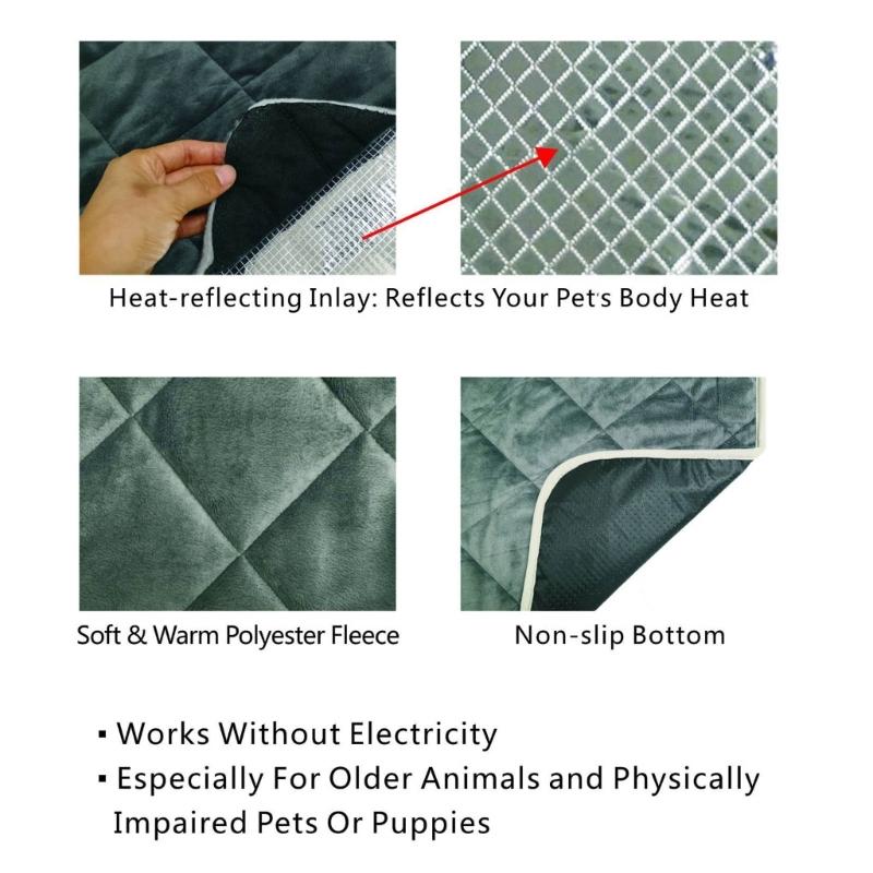 Self Heating Bed Pet Pad for Large Small Dogs Chew Resistant Dogs Sleeping Mats