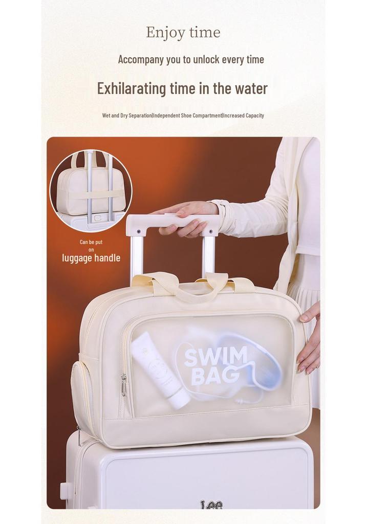 Women's Lightweight Large-Capacity Yoga & Sports Bag with Wet-Dry Separation