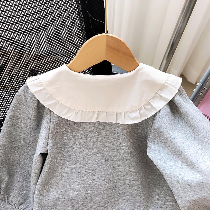 Mädchen Mittellanges Herbst Prinzessin Sweatshirt Kleid - RQ298