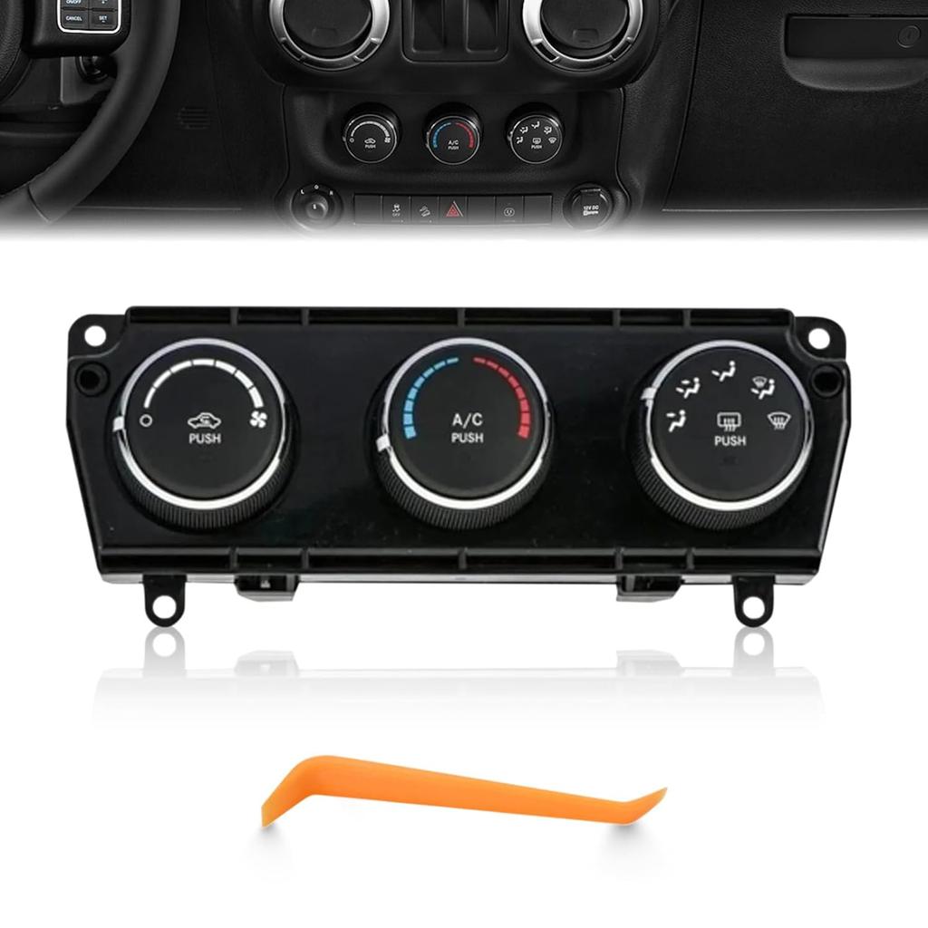 Air Conditioner Heater Control Unit, Replaces 55111167, 55111168, P55111168, 55111168AF, Compatible with Jeep Wrangler 2011-2013, 16 Pins, 1 pc (A)