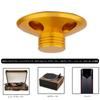 Preffair Disc Stabilizer Record Weight Alumnum Rhodium Plated Turntable LP Vinyl Clamp Vibration Damper Turntable Stabilizer (107g, Gold)