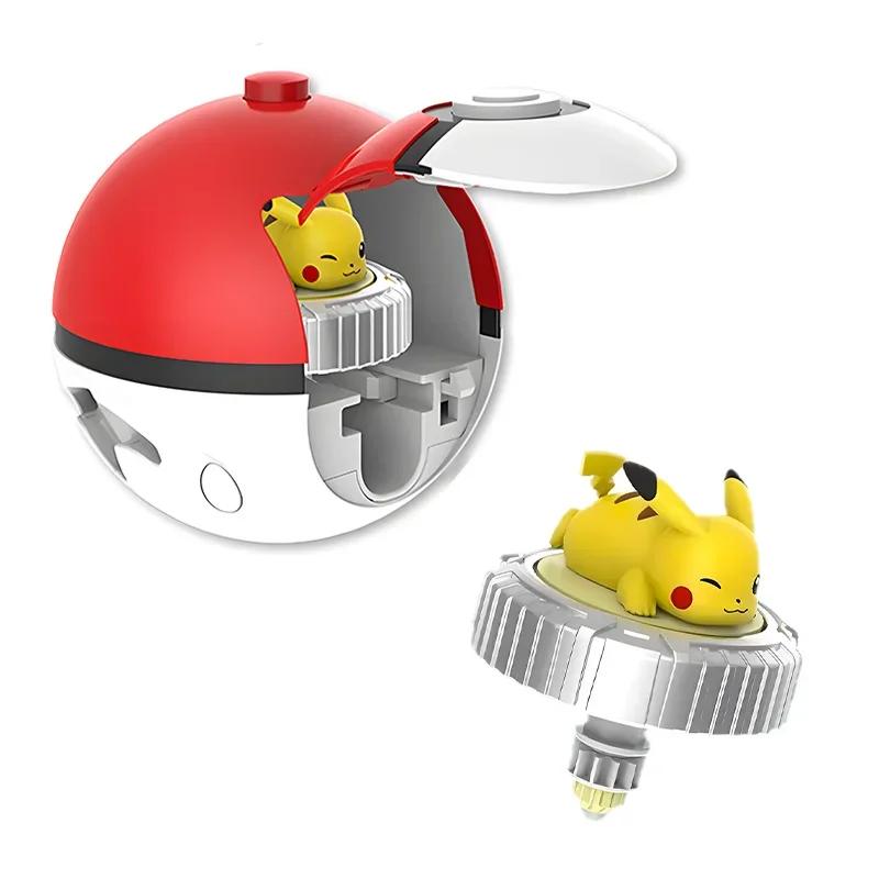 Pokemon Arena Battle Set Spinning Top Ball Game Pikachu Charmander Mew Action Figure Box for Kids