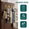 Punch-Free Door Storage Hook Space Saving Hanging Storage Rack Organizer Rack  Wall Hanger