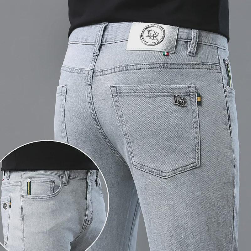 European Men's Slim Fit Retro Jeans - Summer Casual Straight Pants