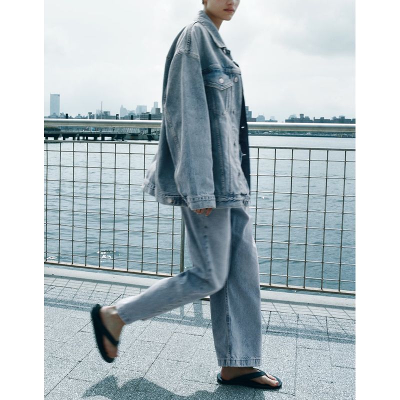 Spring New Two-piece Set Mid Waist Denim Trousers 6186242 Loose Denim jacket Outerwear 6186241