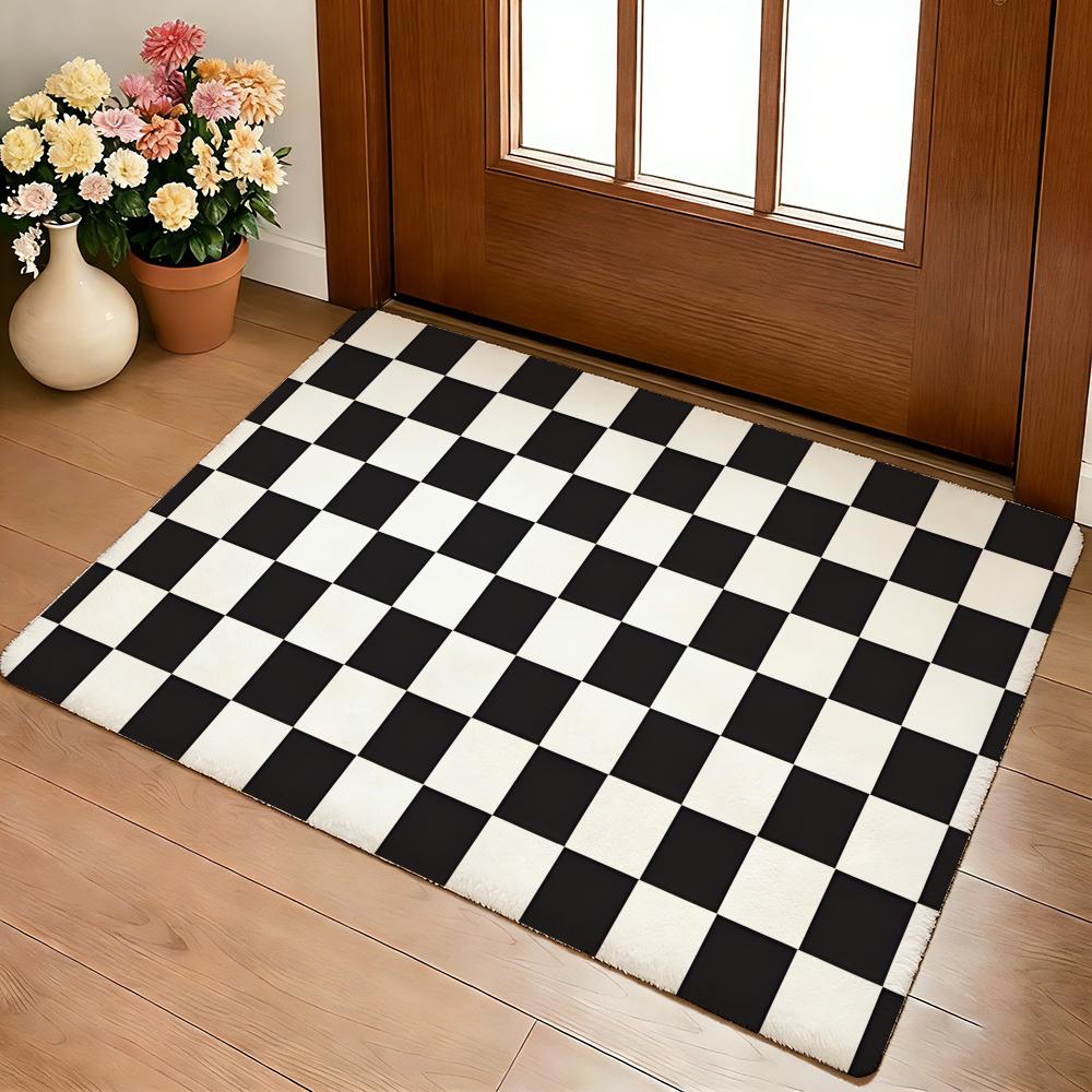 Chess Lovers Motivational Art Floor Mat Cozy Flannel Soft Thick Non-Slip Mat For Living Room Bedroom Kitchen Decor Rugs