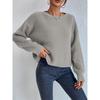 New Short Woolen Warm, Loose Long-sleeved Women's Knitted Sweater for Autumn and Winter